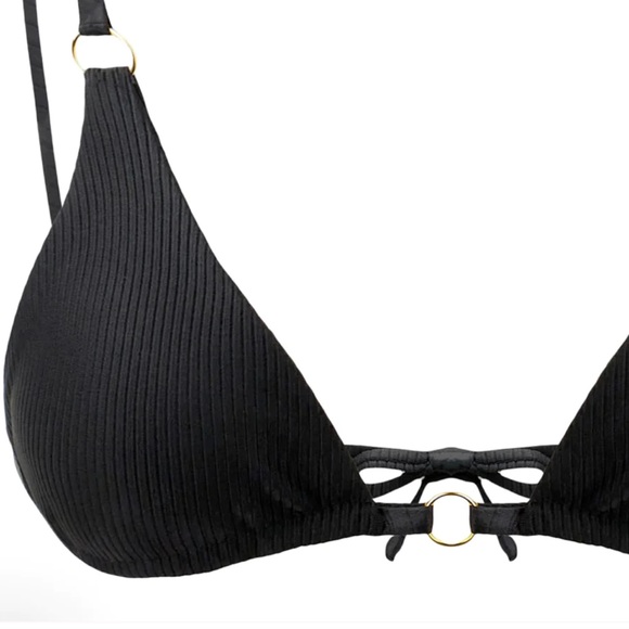 BRAND NEW! Akosha Swim Bikini - Ribbed Material, Minimal Coverage, Ruched Bottom - Picture 3 of 5